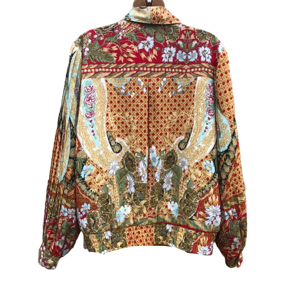 Howard Wolf Vintage Set Jacket Asian Print Pants and Shirt Size 10